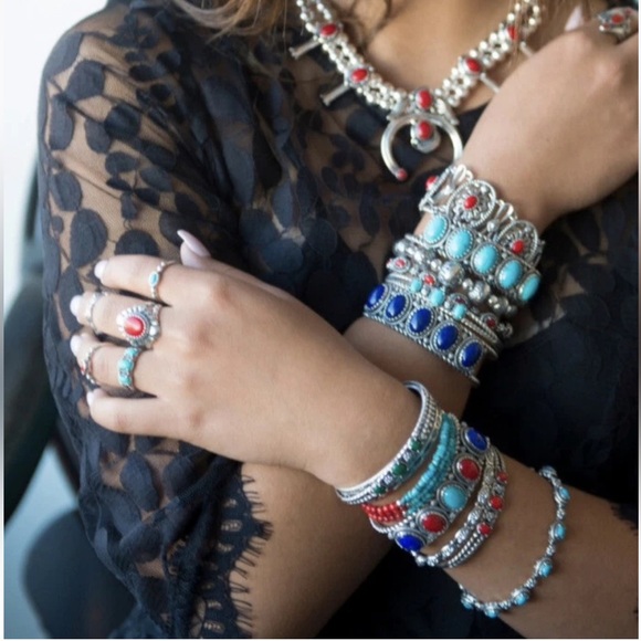 Vintage Carolyn Pollack American West Sterling Silver Turquoise Bracelet - Picture 13 of 13